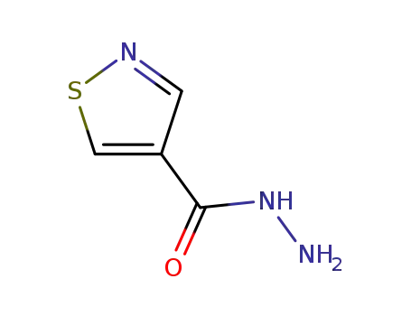 Molecular Structure of 101258-25-7 (4-Isothiazolecarboxylicacid,hydrazide(6CI))