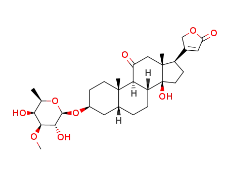 Molecular Structure of 101418-20-6 ((3alpha,5beta,8xi,9xi)-3-[(6-deoxy-3-O-methyl-alpha-L-glycero-hexopyranosyl)oxy]-14-hydroxy-11-oxocard-20(22)-enolide)