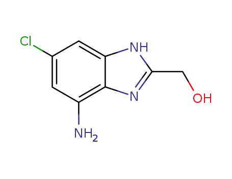 Molecular Structure of 101257-52-7 (2-Benzimidazolemethanol,4-amino-6-chloro-(6CI))