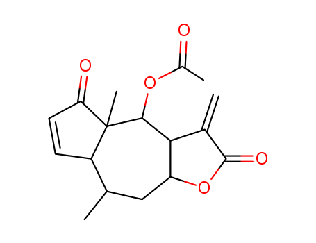 3668-14-2,bigelovin,Ambrosa-2,11(13)-dien-12-oicacid, 6a,8a-dihydroxy-4-oxo-, 12,8-lactone, acetate (8CI);Azuleno[6,5-b]furan-2,5-dione,4-(acetyloxy)-3,3a,4,4a,7a,8,9,9a-octahydro-4a,8-dimethyl-3-methylene-,[3aR-(3aa,4a,4ab,7aa,8a,9ab)]-; Bigelovin (7CI); Bigelovine