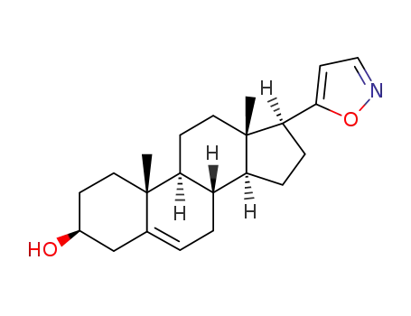 Molecular Structure of 10163-84-5 ((3beta,17beta)-17-(1,2-oxazol-5-yl)androst-5-en-3-ol)