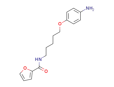 Molecular Structure of 101586-79-2 (N-[5-(4-aminophenoxy)pentyl]furan-2-carboxamide)