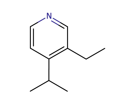 Molecular Structure of 101290-52-2 (Pyridine, 3-ethyl-4-(1-methylethyl)- (9CI))