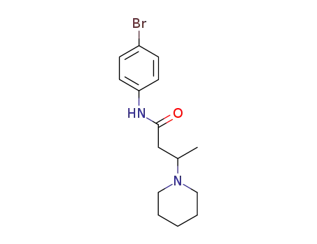 Molecular Structure of 101500-15-6 (N-(4-bromophenyl)-3-piperidin-1-ylbutanamide)