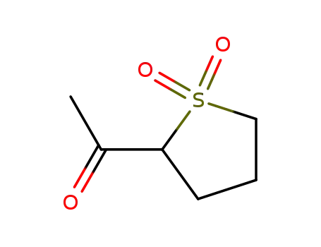 Molecular Structure of 101457-57-2 (Ethanone, 1-(tetrahydro-1,1-dioxido-2-thienyl)- (9CI))