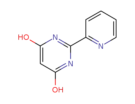 Molecular Structure of 10198-74-0 (6-Hydroxy-2-(pyridin-2-yl)pyrimidin-4(3H)-one)