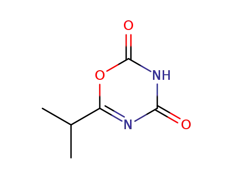 Molecular Structure of 102618-94-0 (2H-1,3,5-Oxadiazine-2,4(3H)-dione,  6-(1-methylethyl)-)