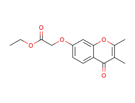 Molecular Structure of 102612-67-9 (ethyl [(2,3-dimethyl-4-oxo-4H-chromen-7-yl)oxy]acetate)