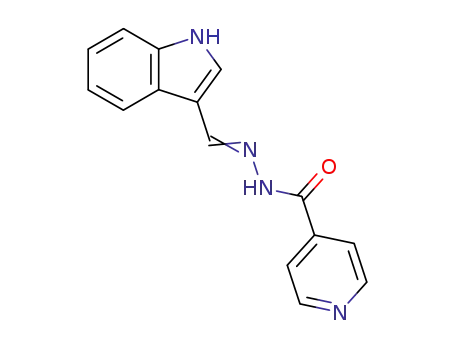 Molecular Structure of 10245-44-0 (N-(3-INDOLYLMETHYLENE)-ISONICOTINIC HYDRAZONE)
