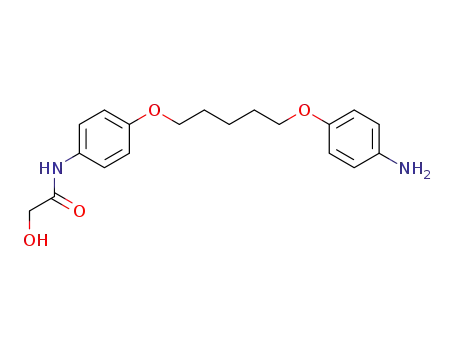 Molecular Structure of 102009-04-1 (N-(4-{[5-(4-aminophenoxy)pentyl]oxy}phenyl)-2-hydroxyacetamide)