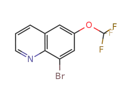 Molecular Structure of 1020253-25-1 (8-Bromo-6-trifluoromethoxyquinoline)