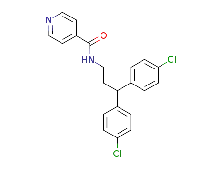 Molecular Structure of 102311-16-0 (N-[3,3-bis(4-chlorophenyl)propyl]pyridine-4-carboxamide)