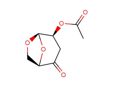 Molecular Structure of 102719-17-5 (.beta.-D-erythro-Hexopyranos-4-ulose, 1,6-anhydro-3-deoxy-, acetate)