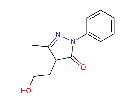 Molecular Structure of 10223-33-3 (4-(2-HYDROXYETHYL)-3-METHYL-1-PHENYL-2-PYRAZOLIN-5-ONE)