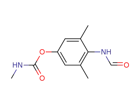 Molecular Structure of 10233-95-1 (4-(formylamino)-3,5-dimethylphenyl methylcarbamate)
