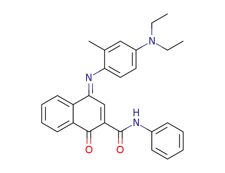 Molecular Structure of 102187-19-9 (2-PHENYLCARBAMOYL-1,4-NAPHTHOQUINONE-4-(4-DIETHYLAMINO-2-METHYLPHENYL)IMINE)