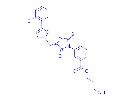 (Z)-3-hydroxypropyl 3-(5-((5-(2-chlorophenyl)furan-2-yl)Methylene)-4-oxo-2-thioxothiazolidin-3-yl)benzoate