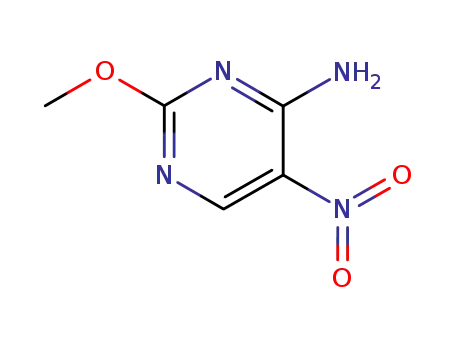 Molecular Structure of 304646-29-5 (2-Methoxy-5-Nitro-4-Pyrimidinamine)