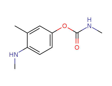 10233-96-2,3-methyl-4-(methylamino)phenyl methylcarbamate,Carbamicacid, methyl-, 4-(methylamino)-m-tolyl ester (7CI,8CI); Phenol,3-methyl-4-(methylamino)-, methylcarbamate (ester) (9CI); m-Cresol,4-(methylamino)-, methylcarbamate (ester) (8CI); 4-Methylamino-m-tolylN-methylcarbamate; 4-Monomethylaminomatacil