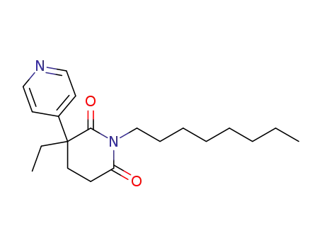 Molecular Structure of 103284-30-6 (N-octylpyridoglutethimide)