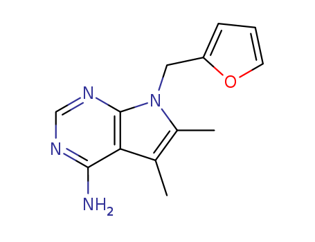 103026-12-6,7-(2-FURYLMETHYL)-5,6-DIMETHYL-7H-PYRROLO[2,3-D]PYRIMIDIN-4-AMINE,7-(Furan-2-ylMethyl)-5,6-diMethyl-7H-pyrrolo[2,3-d]pyriMidin-4-aMine;7H-Pyrrolo[2,3-d]pyriMidin-4-aMine,7-(2-furanylMethyl)-5,6-diMethyl-