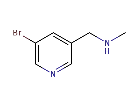 Molecular Structure of 73335-64-5 (N-Methyl-(5-bromopyrid-3-yl)methylamine)