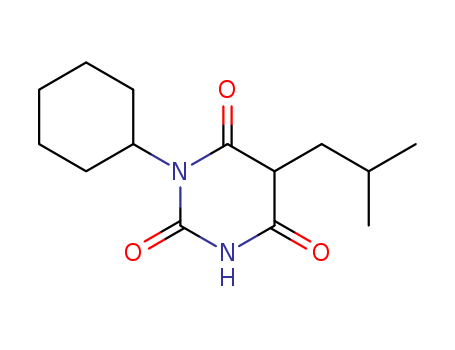 1028-42-8,1-cyclohexyl-5-(2-methylpropyl)pyrimidine-2,4,6(1H,3H,5H)-trione,Barbituricacid, 1-cyclohexyl-5-isobutyl- (7CI,8CI)