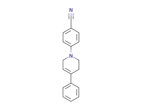 Molecular Structure of 10338-61-1 (4-(4-phenyl-3,6-dihydropyridin-1(2H)-yl)benzonitrile)