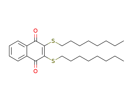 Molecular Structure of 103049-97-4 (2,3-BIS(N-OCTYLTHIO)-1,4-NAPHTHALENEDIONE)