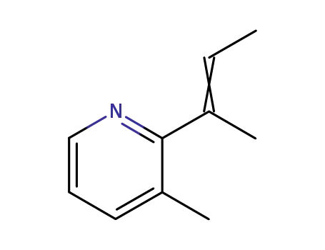 Molecular Structure of 99747-47-4 (Pyridine, 3-methyl-2-(1-methyl-1-propenyl)-, (E)- (9CI))