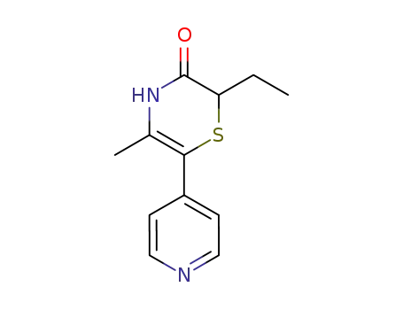 Molecular Structure of 103807-34-7 (2-ethyl-5-methyl-6-(pyridin-4-yl)-2H-1,4-thiazin-3(4H)-one)