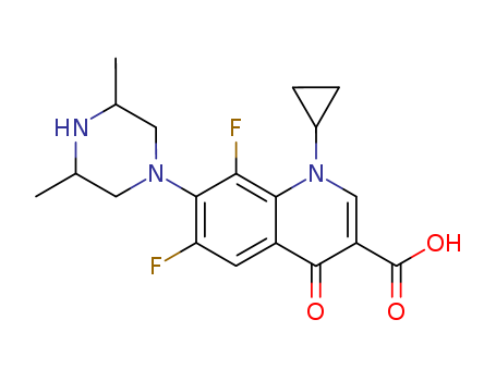 1-cyclopropyl-7-(3,5-dimethylpiperazin-1-yl)-6,8-difluoro-4-oxo-1,4-dihydroquinoline-3-carboxylic acid