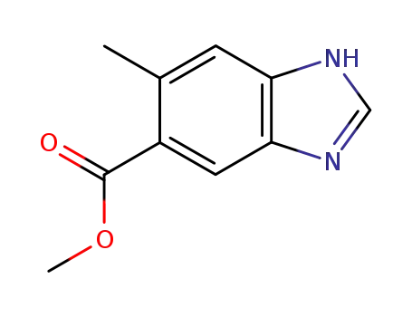 Molecular Structure of 10351-79-8 (5-Benzimidazolecarboxylicacid,6-methyl-,methylester(8CI))