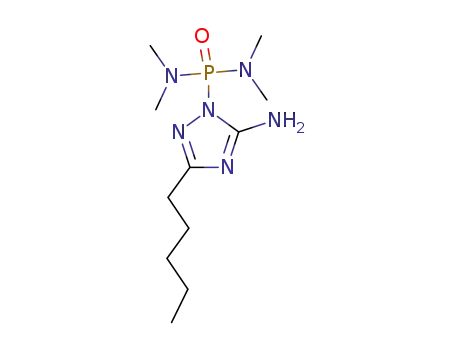 Molecular Structure of 1028-08-6 ((5-Amino-3-pentyl-1H-1,2,4-triazol-1-yl)bis(dimethylamino)phosphine oxide)