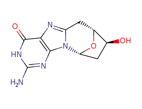 Molecular Structure of 85899-55-4 (8,5'-cyclo-2',5'-dideoxyguanosine)