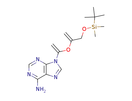 Molecular Structure of 104532-18-5 (9H-Purin-6-amine,9-[1-[[1-[[[(1,1-dimethylethyl)dimethylsilyl]oxy]methyl]ethenyl]oxy]ethenyl]-)