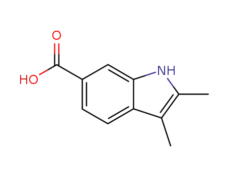 Molecular Structure of 103986-06-7 (2,3-DIMETHYL-1H-INDOLE-6-CARBOXYLIC ACID)
