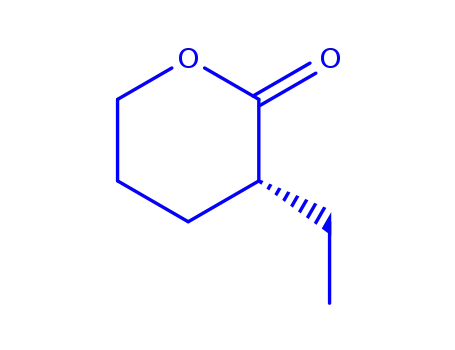 Molecular Structure of 103957-83-1 (2H-Pyran-2-one, 3-ethyltetrahydro-, (S)-)