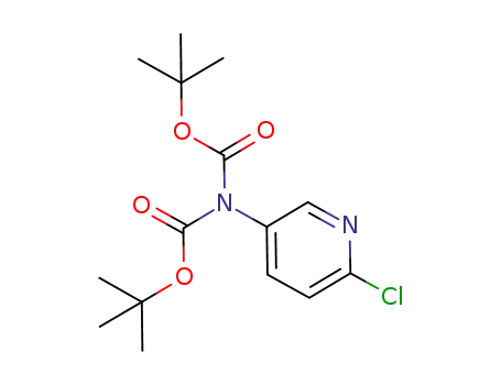 Molecular Structure of 1044148-99-3 (2-(6-Chloro-3-pyridinyl)imidodicarbonic acid 1,3-bis(1,1-dimethylethyl) ester)