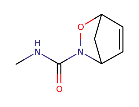 Molecular Structure of 104308-37-4 (2-Oxa-3-azabicyclo[2.2.1]hept-5-ene-3-carboxamide,N-methyl-(9CI))
