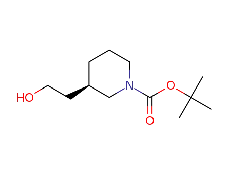 Molecular Structure of 389889-62-7 ((R)-1-N-Boc-3-(2-hydroxyethyl)piperidine)