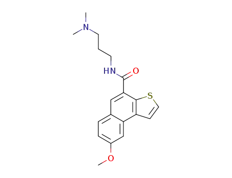Molecular Structure of 104314-34-3 (N-(3,3-dimethylamino)propyl-8-methoxynaphtho(2,1-b)thiophene-4-carboxamide)