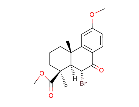 Molecular Structure of 1045-54-1 (methyl (5xi,6alpha)-6-bromo-12-methoxy-7-oxopodocarpa-8,11,13-trien-16-oate)
