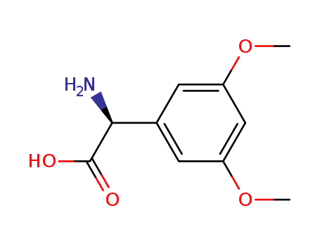 Molecular Structure of 103889-87-8 ((S)-AMINO-(3,5-DIMETHOXY-PHENYL)-ACETIC ACID)