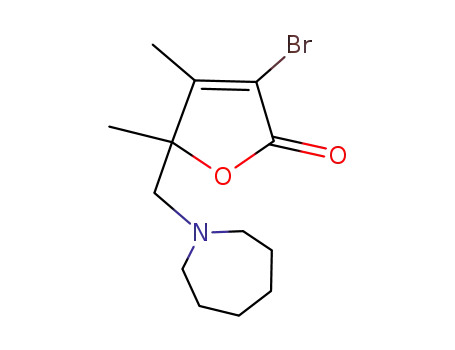 Molecular Structure of 104502-49-0 (2(5H)-FURANONE, 3-BROMO-5-((HEXAHYDRO-1H-AZEPIN-1-YL)METHYL)-4,5-DIMET HYL-)