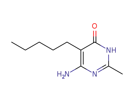Molecular Structure of 103980-53-6 (6-amino-2-methyl-5-pentylpyrimidin-4(1H)-one)