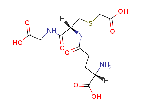 10463-61-3,S-(carboxymethyl)glutathione,Glutamine,N-[1-[(carboxymethyl)carbamoyl]-2-[(carboxymethyl)thio]ethyl]-, L- (8CI);Glycine, N-[[S-(carboxymethyl)-N-L-g-glutamyl]-L-cysteinyl]-; 2-(S-Glutathionyl)acetic acid;S-(Carboxymethyl)glutathione