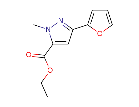 Molecular Structure of 104295-62-7 (ETHYL 3-(2-FURYL)-1-METHYL-1H-PYRAZOLE-5-CARBOXYLATE)