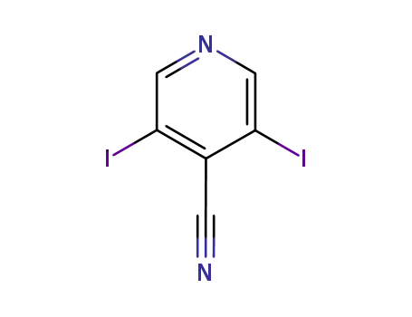 Molecular Structure of 827616-50-2 (3,5-DIIODOPYRIDINE-4-CARBONITRILE)