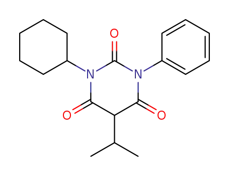 Molecular Structure of 1045-95-0 (1-Cyclohexyl-5-isopropyl-3-phenylbarbituric acid)